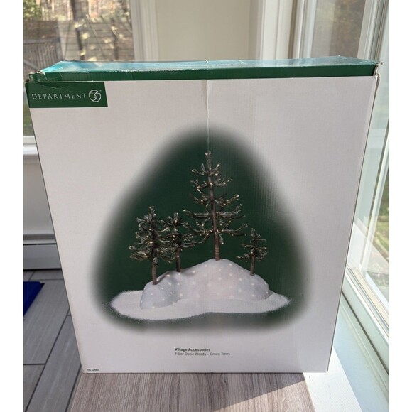 Dept 56 - Village Accessories - Fiber Optic Woods - Green Trees 56.52985 New - Picture 2 of 16